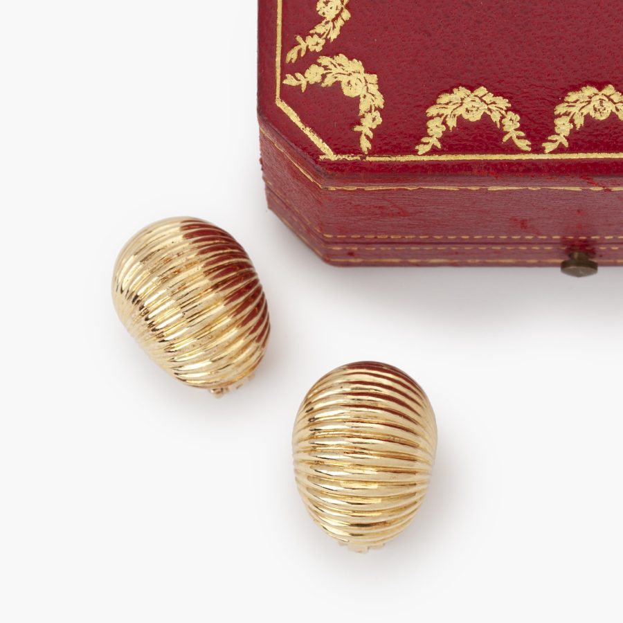 Cartier Paris bombé clip earrings dress clips ca 1950