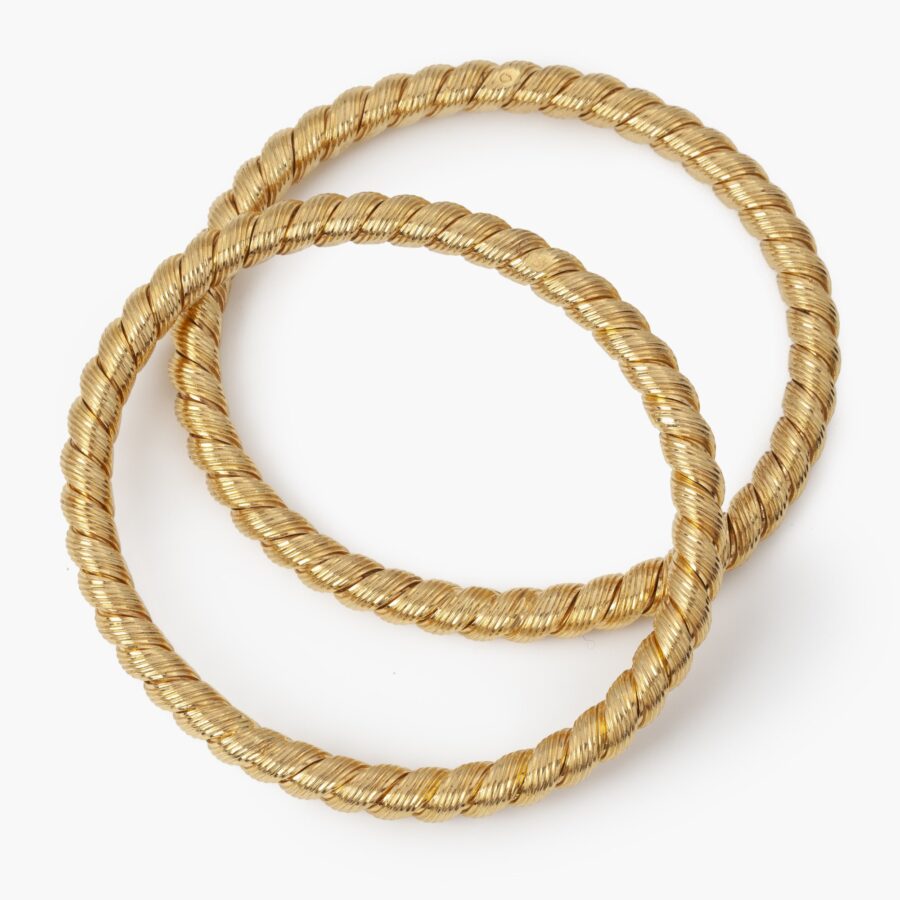 Van Cleef & Arpels set of two twist rope bangles, by Georges Lenfant, Paris, 1976