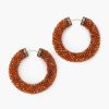 Carnelian and diamond hoop earrings by Hemmerle, Munich