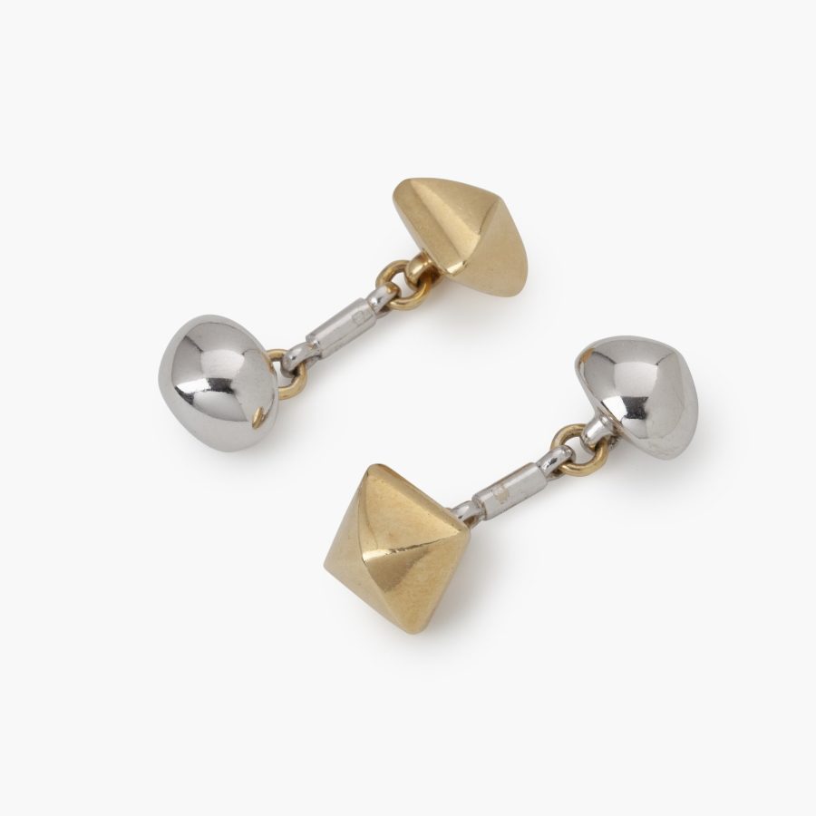 Pomellato white and yellow gold cufflinks