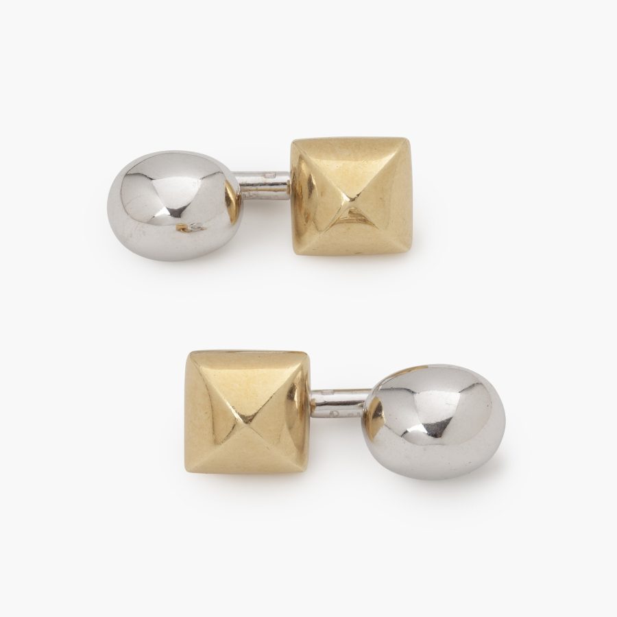 Pomellato white and yellow gold cufflinks