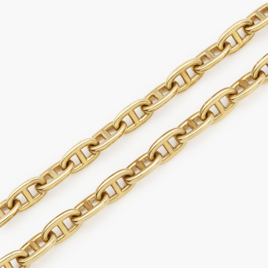 Eighteen carat yellow gold 'Chaîne d'Ancre' necklace signed Hermès Paris, made ca 1970