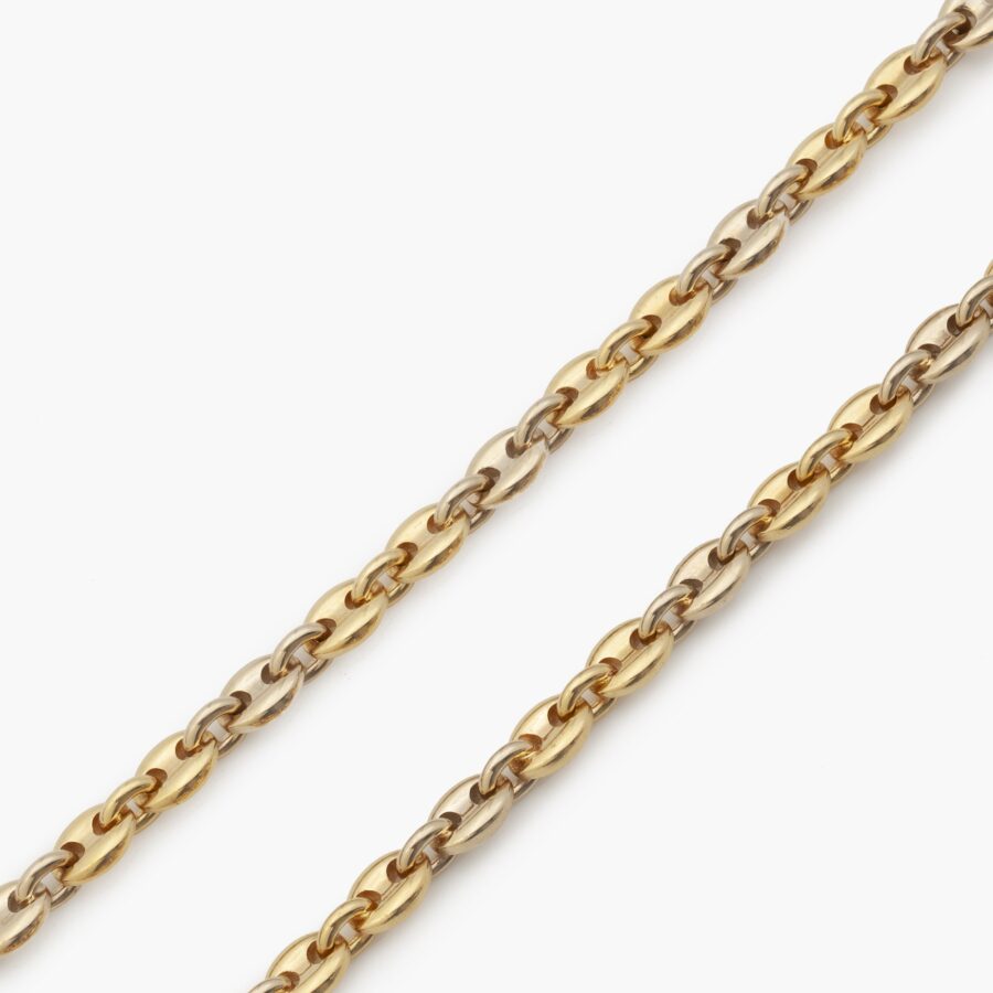 Cartier eighteen carat white and yellow gold coffee bean necklace