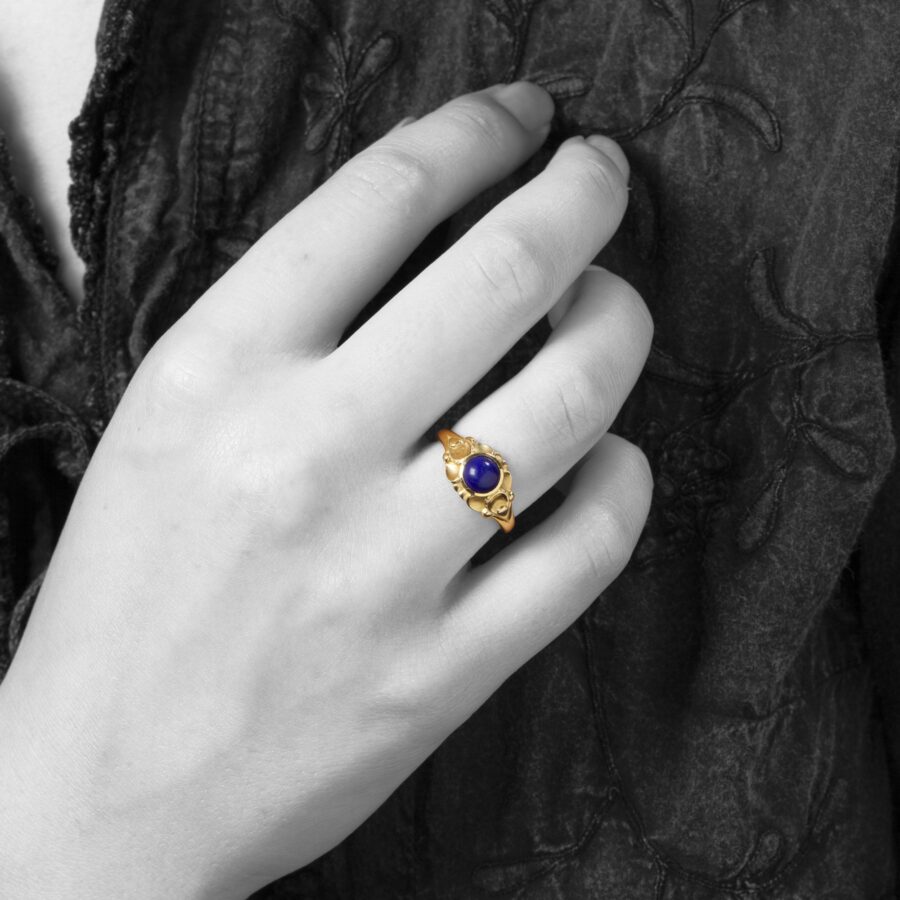 Yellow gold and lapis lazuli ring by Georg Jensen 1910-1925