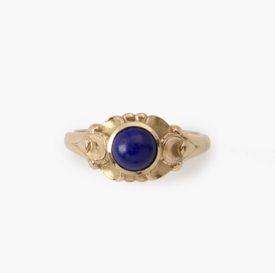 Yellow gold and lapis lazuli ring by Georg Jensen 1910-1925