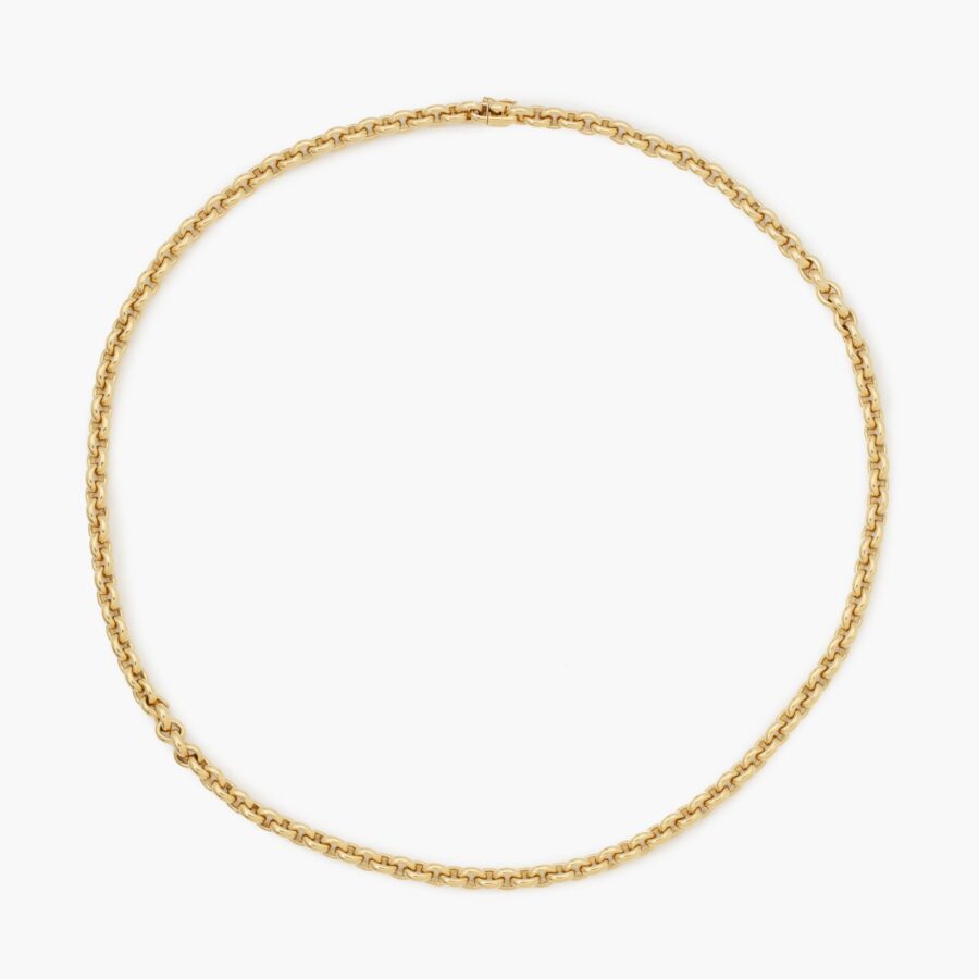 Cartier 18 ct yellow gold ancre longchain, dated 1991.