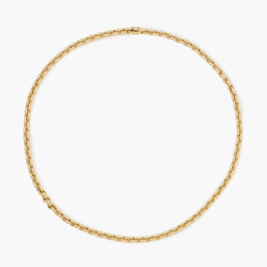 Cartier 18 ct yellow gold ancre longchain, dated 1991.