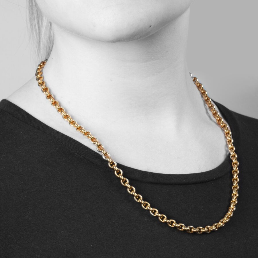 Cartier 18 ct yellow gold ancre longchain, dated 1991.