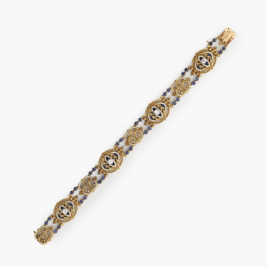 Antique bracelet Gautrait for Gariod made in Paris ca 1905