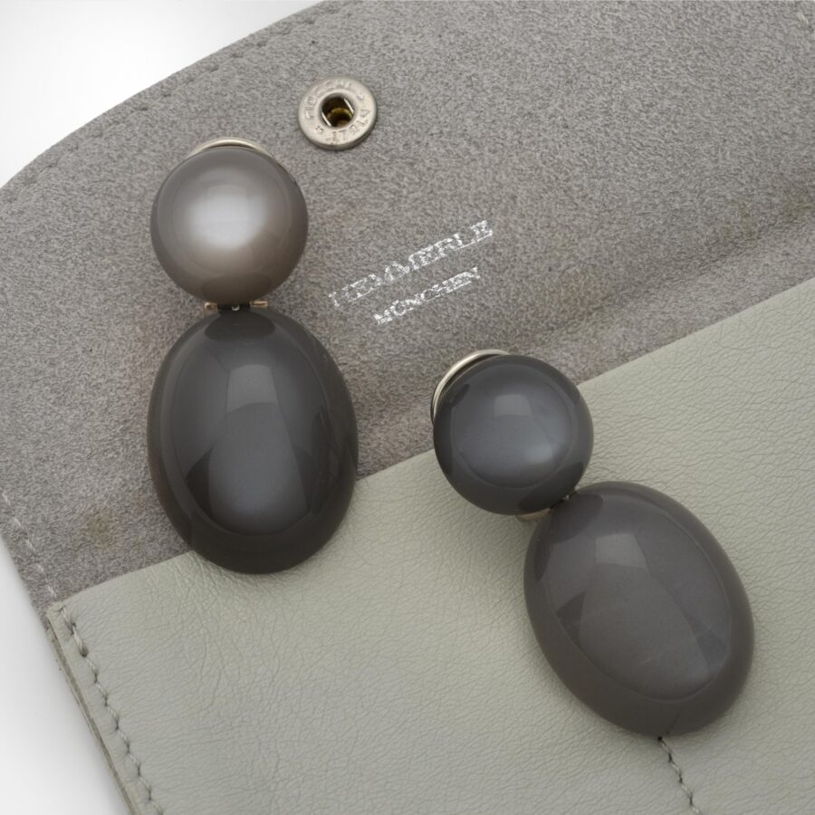 Hemmerle grey moonstone earrings