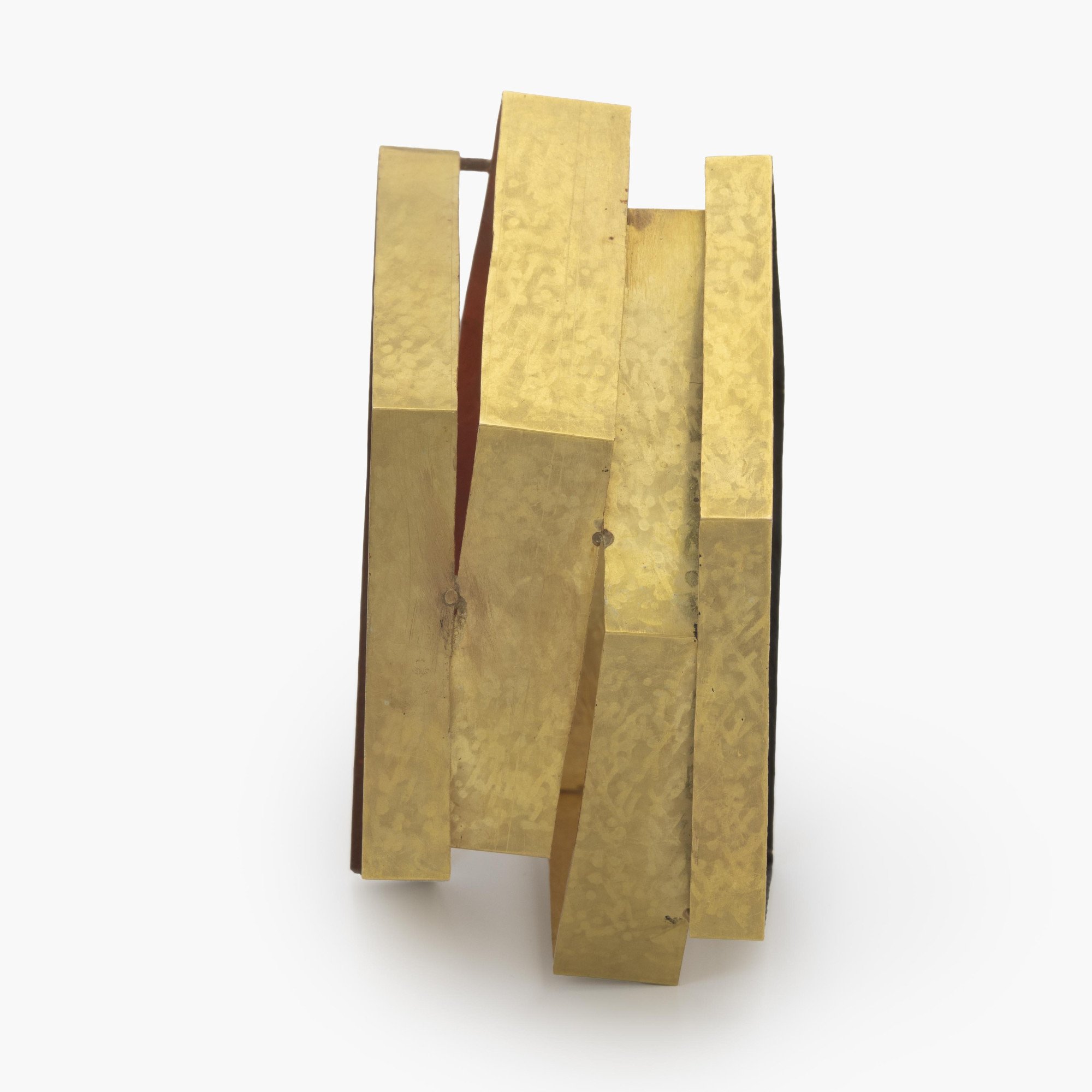 An eighteen carat yellow gold pentagonal bracelet, pigmented on the inside (brown, red, and black). Signed G. Babetto, made in Padua, ca 2012.