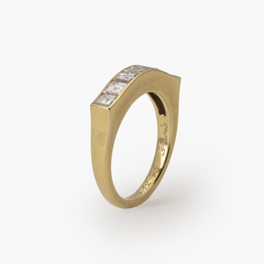 Cartier square diamond ring